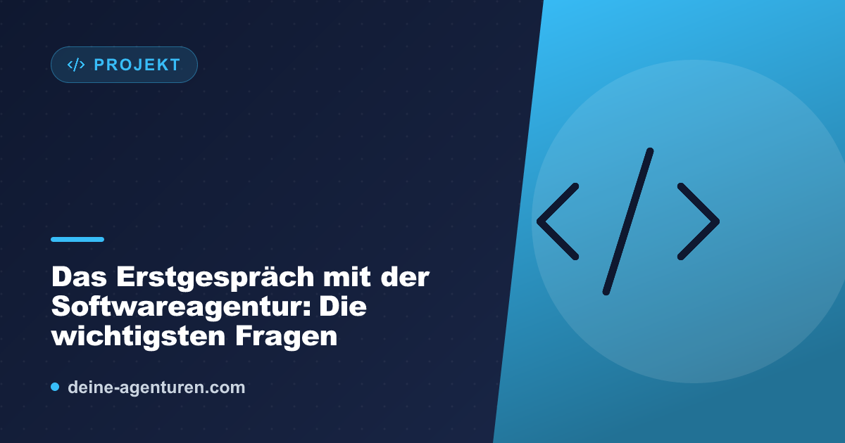 Das Erstgespräch mit der Softwareagentur: Die wichtigsten Fragen