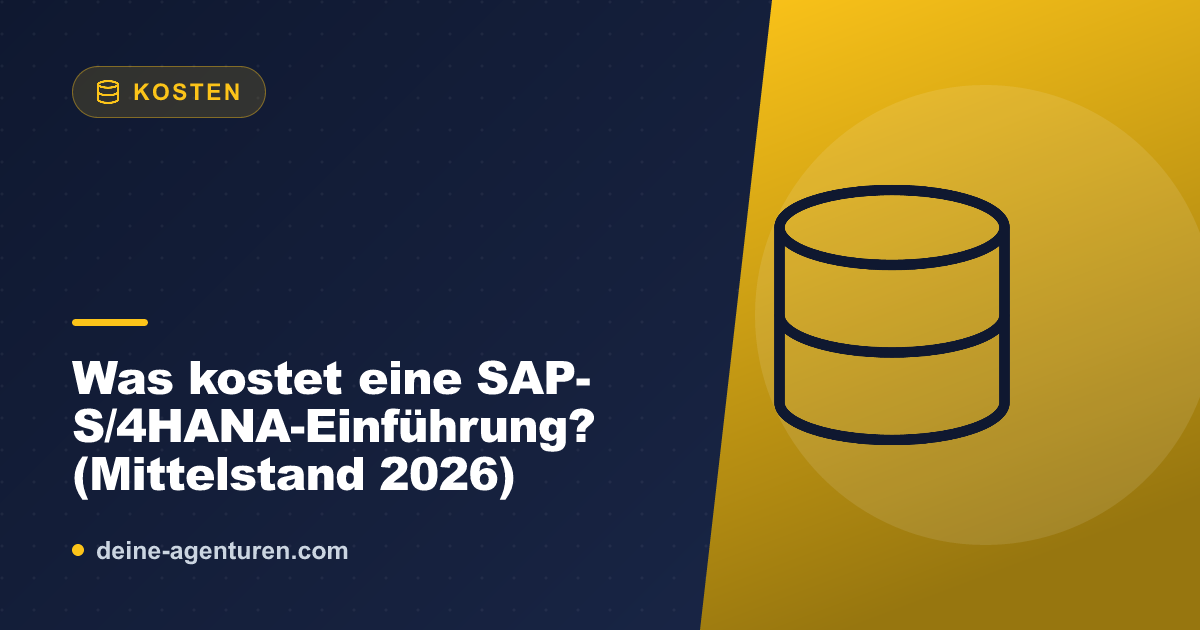 Was kostet eine SAP-S/4HANA-Einführung? (Mittelstand 2026)