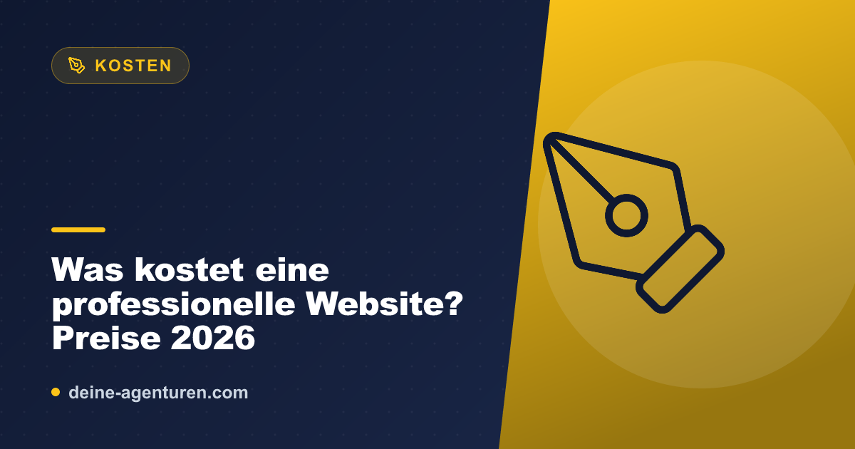 Was kostet eine professionelle Website? Preise 2026