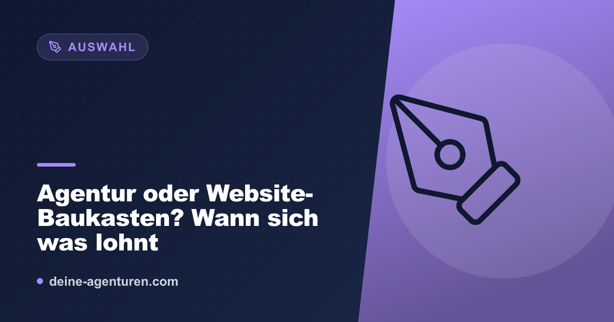 Agentur oder Website-Baukasten? Wann sich was lohnt